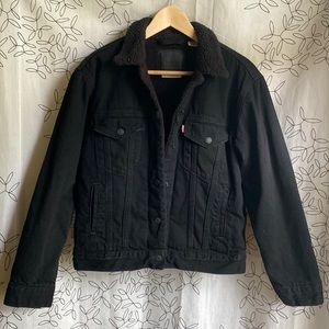 Levi’s Black Sherpa Trucker Jacket